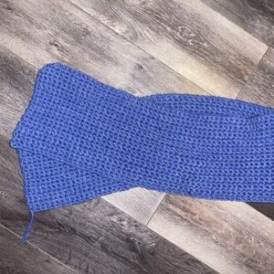 Handmade gorgeous blue knitted scarf , Never used